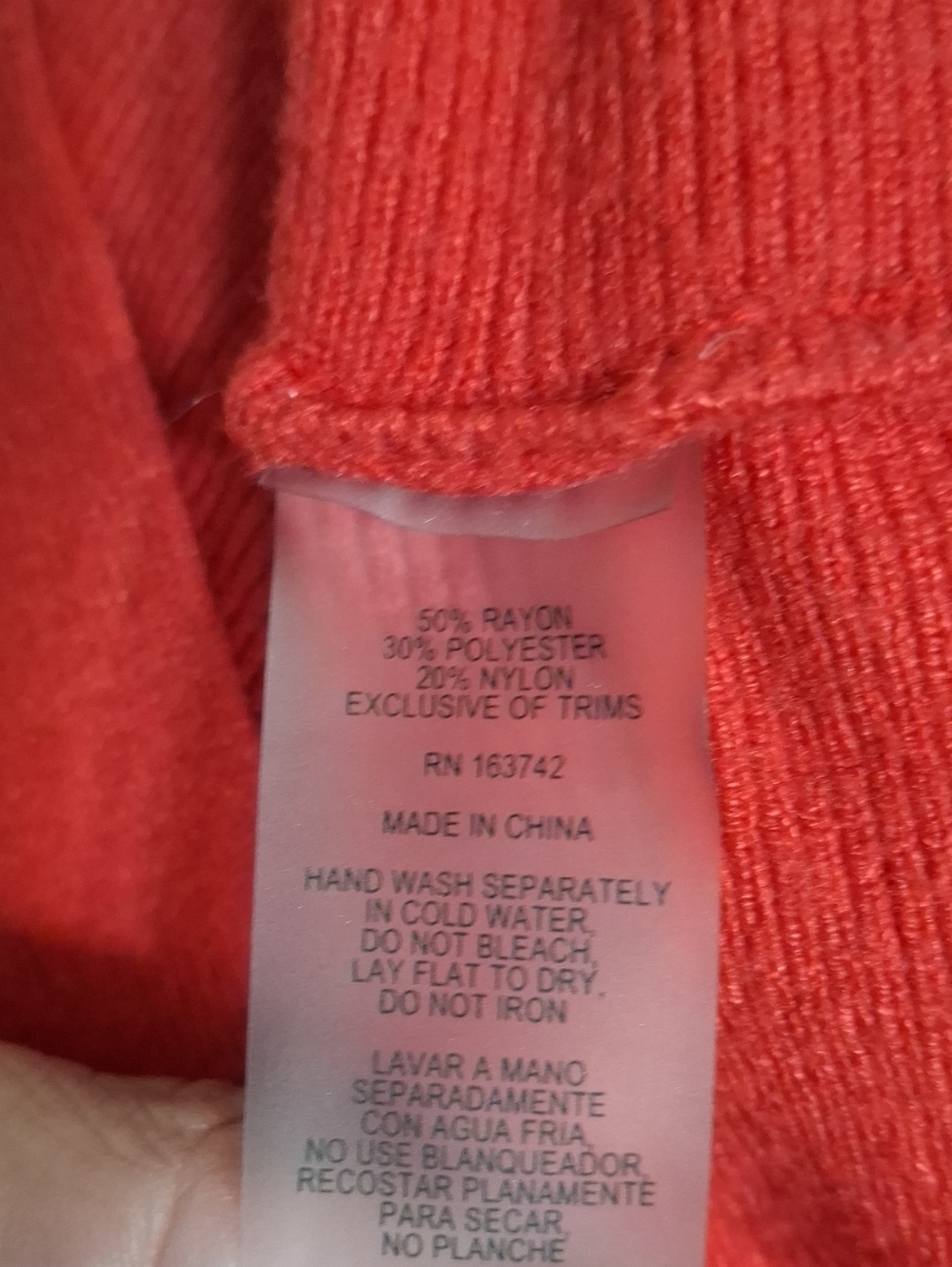 VILA Red Knit Sweater with Rhinestone Accents- W Sz Medium - Picture 6 of 6